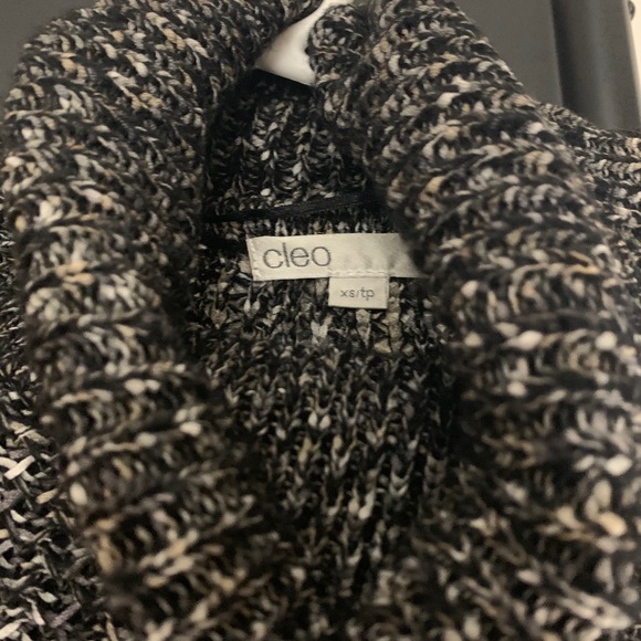 Knit Asymmetrical Button Up Turtleneck Sweater - Picture 4 of 6